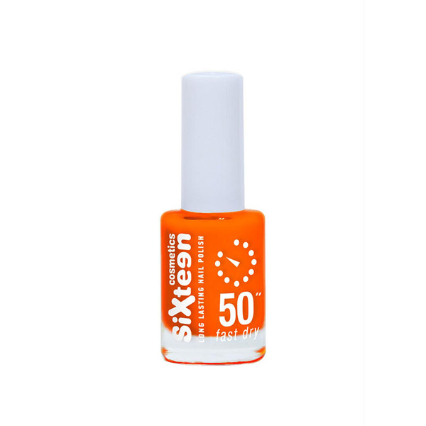 Sixteen Nail Polish 50'' Long Lasting # 775 Peachy Orange 11ml