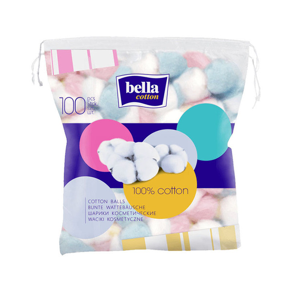 Bella Cotton Μπάλες Βαμβακιού Χρωματιστές 100 τεμ