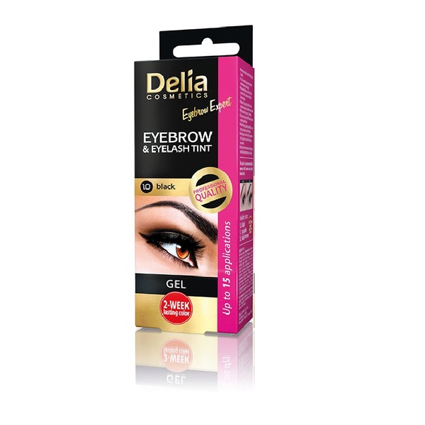 Delia Eyebrow & Eyelash Gel Tint # 1.0 Black 2x15ml