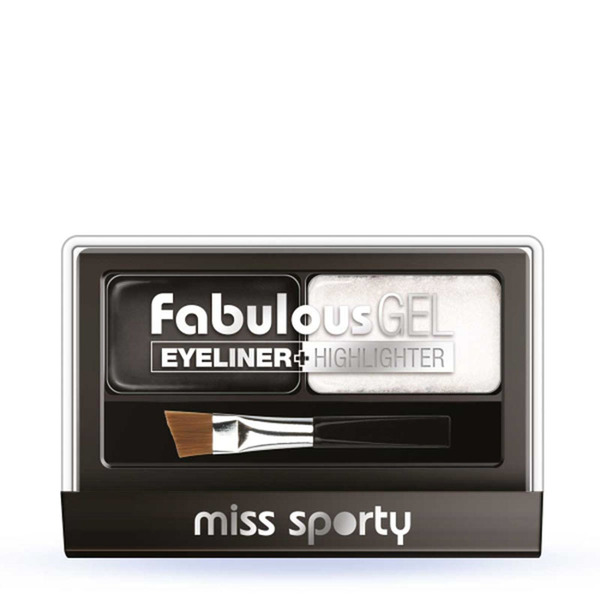 Miss Sporty Fabulous Gel Eyeliner + Highlighter Black & White 2x1,5gr