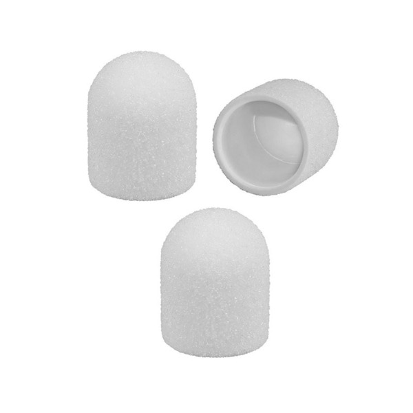 UpLac Pedicure Sanding Caps White 13mm 80 Grit 3 pcs Bag