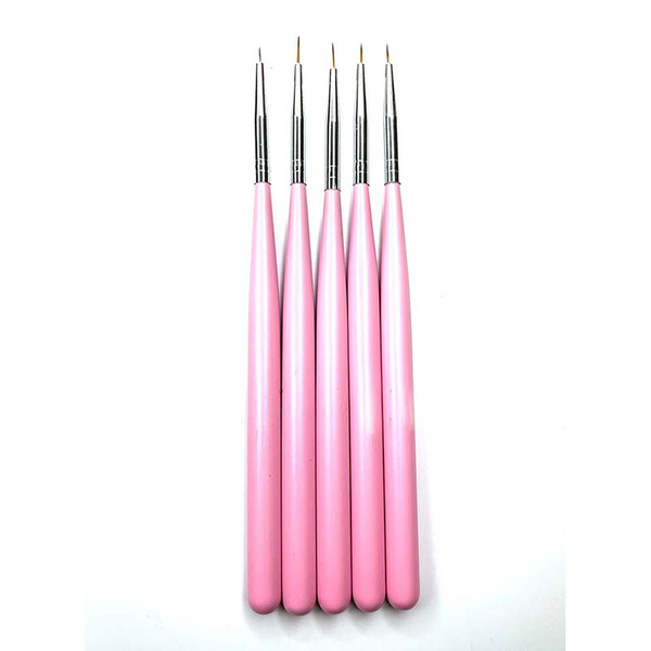 UpLac Nail Art Brushes Set 5 pcs Pink