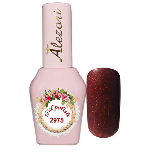 Alezori Gel Polish No 2975 15ml ΜΠΟΡΝΤΩ ΣΚΟΥΡΟ GLITTER