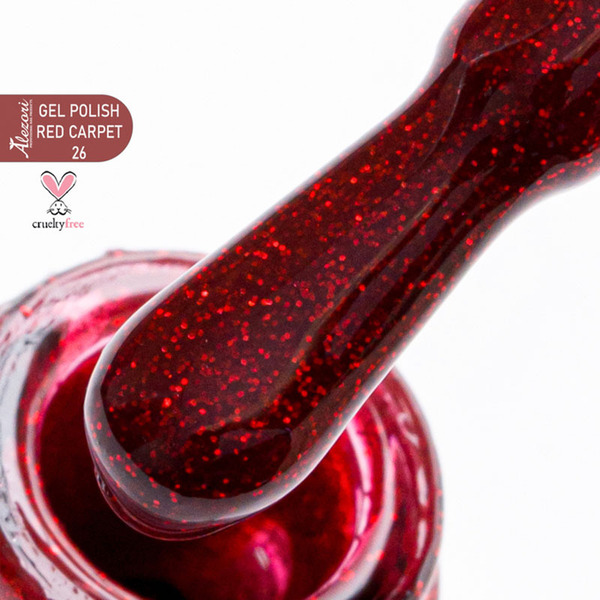 Alezori Gel Polish No 3999 15ml ΚΟΚΚΙΝΟ ΨΙΛΟ GLITTER