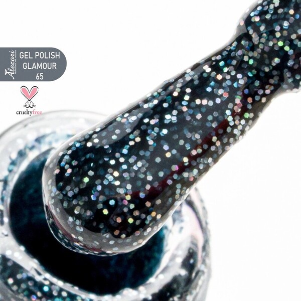 Alezori Gel Polish No 541 15ml DARK GREEN GLITTER