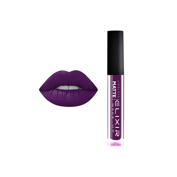 Elixir Liquid Lip Matte  # 411 Very Dark Purple 5ml