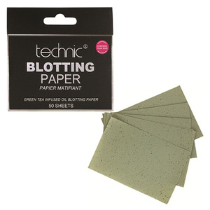 Technic Green Tea Infused Oil Blotting Paper 50 Sheets 