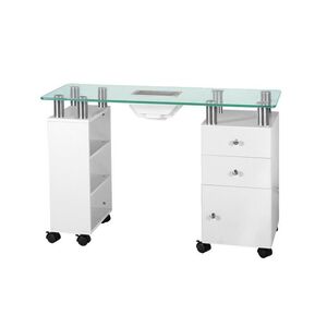 UpLac Glass Manicure Desk Wth Absorber