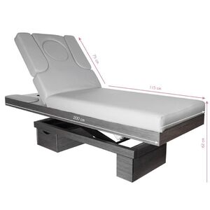 Azzurro Heated Spa Cosmetic Bed Wood 815B Glow Grey