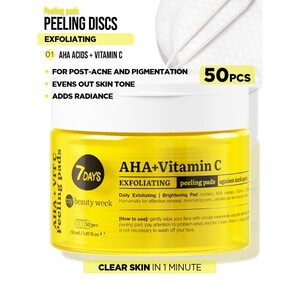 7DAYS Exfoliating Peeling Pads AHA+VITAMIN C 50pcs