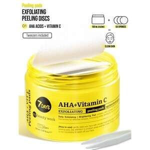 7DAYS Exfoliating Peeling Pads AHA+VITAMIN C 50pcs