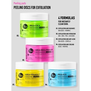 7DAYS Exfoliating Peeling Pads AHA+VITAMIN C 50pcs