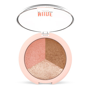 Golden Rose Nude Look Baked Trio Face Powder # Highlighter  19,5gr