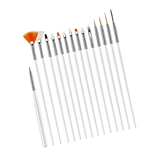 UpLac Brush Set 15 pcs White D51