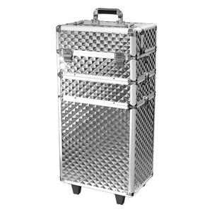 UpLac Trolley Cosmetic Case Professional 3D Silver