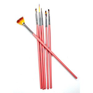 UpLac Nail Art Brushes Set 6 pcs Coral