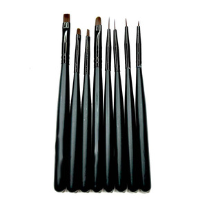 UpLac Nail Art Brushes Set 8 pcs Black
