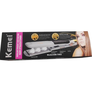 Kemei Πρέσα Μαλλιών με Ατμό και Κεραμικές Πλάκες Ionic 80W KM-7062