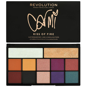Makeup Revolution X Carmi Kiss Of Fire Palette   10x2gr 2x3,5gr