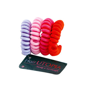 Hairutopia Hair Rubbers Assorted Colours 4pcs