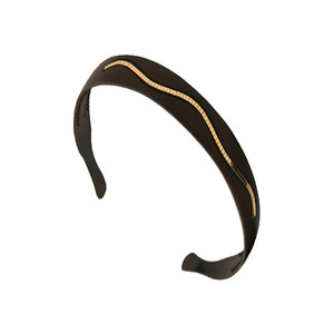 Hairutopia Hair Headband Black Gold Pvc 18mm