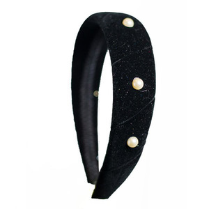 Hairutopia Hair Headband Black Fabric Pearls